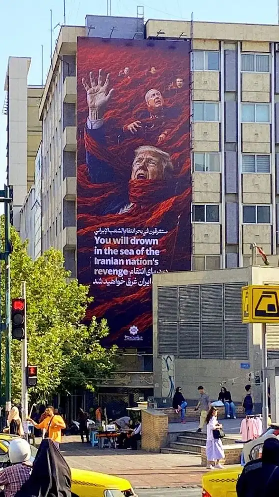 Tehran unveils new mural depicting Trump and Netanyahu in 'sea of revenge'