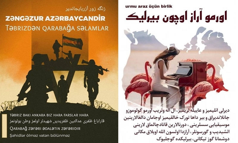تبریزدن قاراباغا سالاملار؛ توزیع گسترده تراکتهای حمایتی از آزادی قاراباغ و دعوت ملت آذربایجان به همبستگی برای نجات دریاچه اورمیه