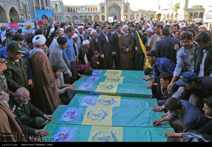انتقال جنازه پنج عضو کشته‌شده سپاه از عراق به ایران