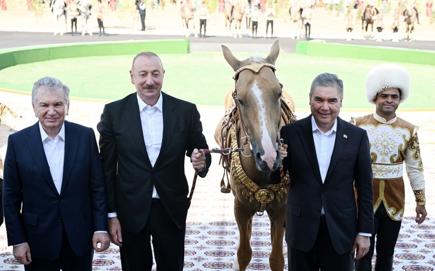 Azərbaycan Prezidenti İlham Əliyevə “Axaltəkə” atı hədiyyə edilib