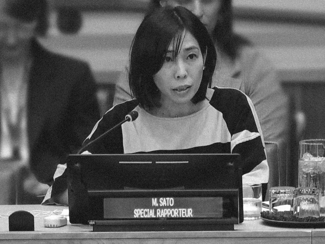 May Sato shared a post about human rights violations in Iran