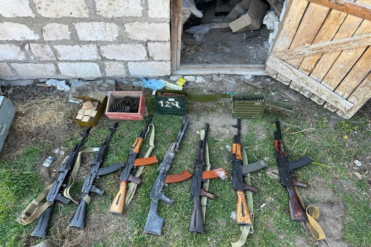 Ötən gün Xankəndidən 2 pulemyot, 22 qumbara və odlu silahlar aşkarlanıb