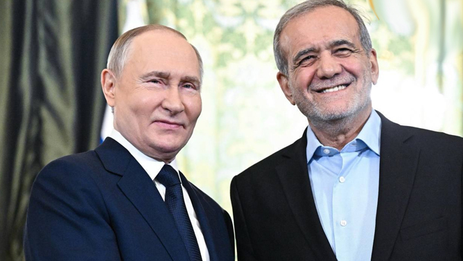 پزشکیان و پوتین با یکدیگر دیدار می‌کنند