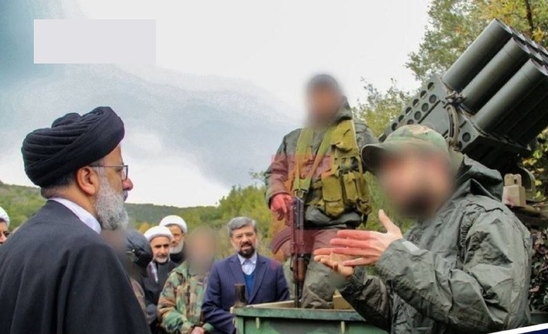 Images of Raisi at the base of the terrorist organization are widely spread
