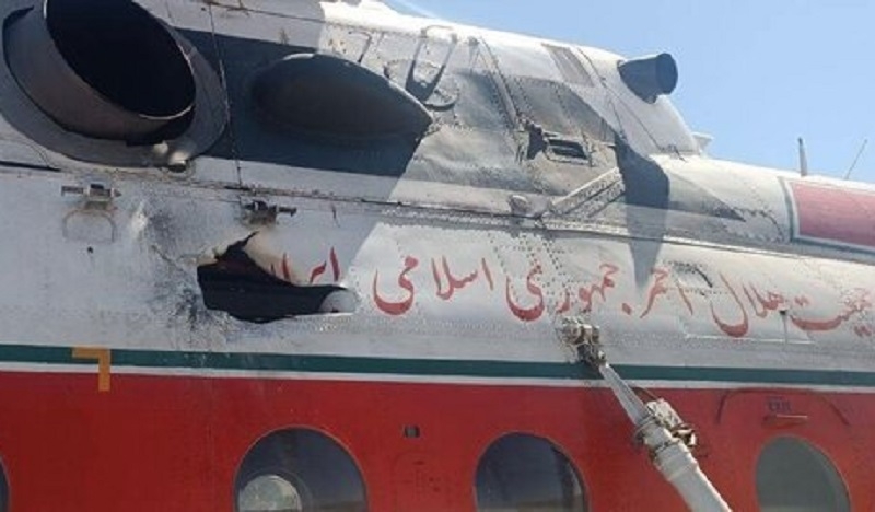 İranda helikopter qəzaya uğradı