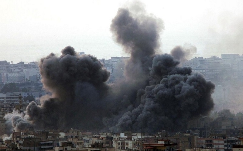 Israel launched an air attack on the Hezbollah positions