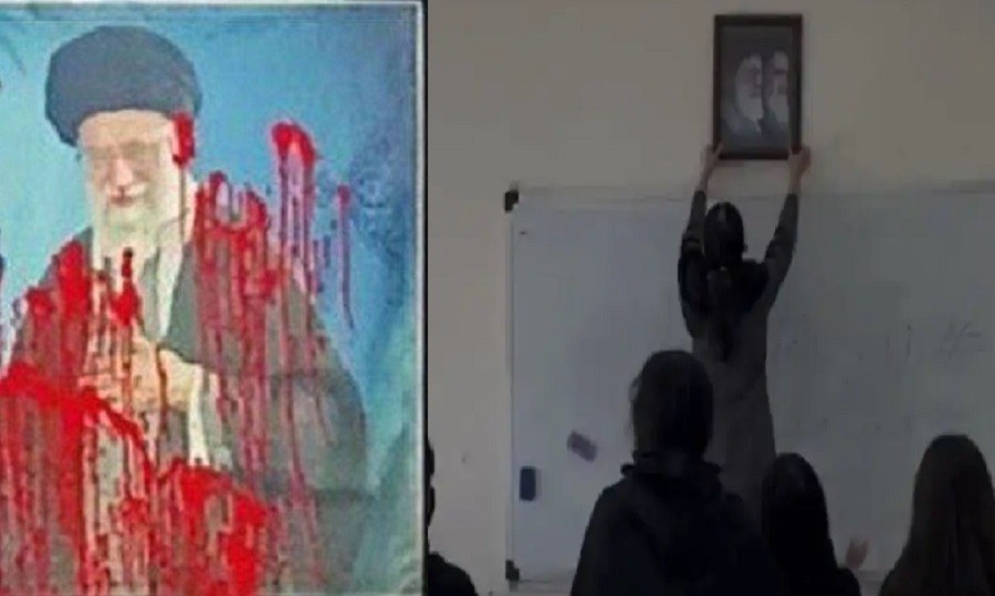 İran məktəblərində Xamenyi və Xomeyninin fotoları yığışdırılır