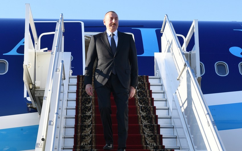 Prezident İlham Əliyev Türkiyəyə işgüzar səfərə gedib