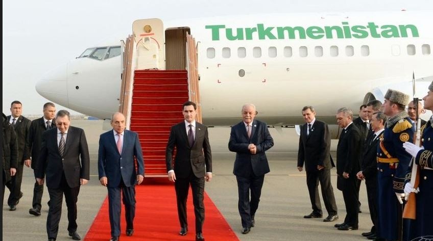 Türkmənistan Prezidenti Azərbaycana səfərə gəlib