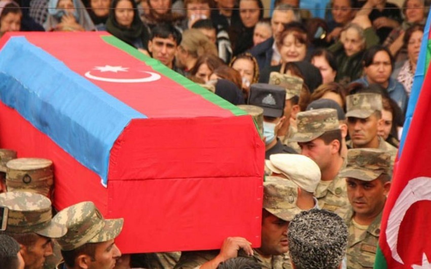 Ağstafada şəhid hərbçi ilə vida mərasimi keçirilib