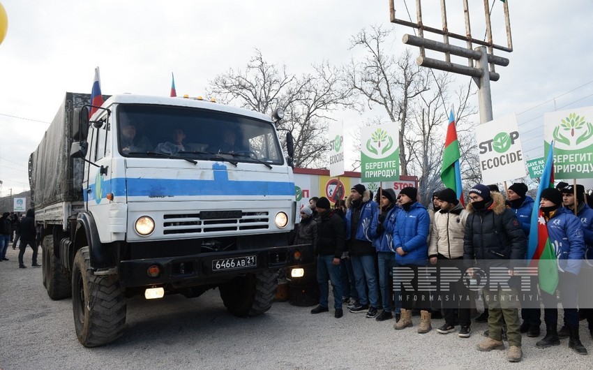 Rusiya sülhməramlılarına məxsus 1 təminat avtomobilinin hərəkətinə şərait yaradılıb