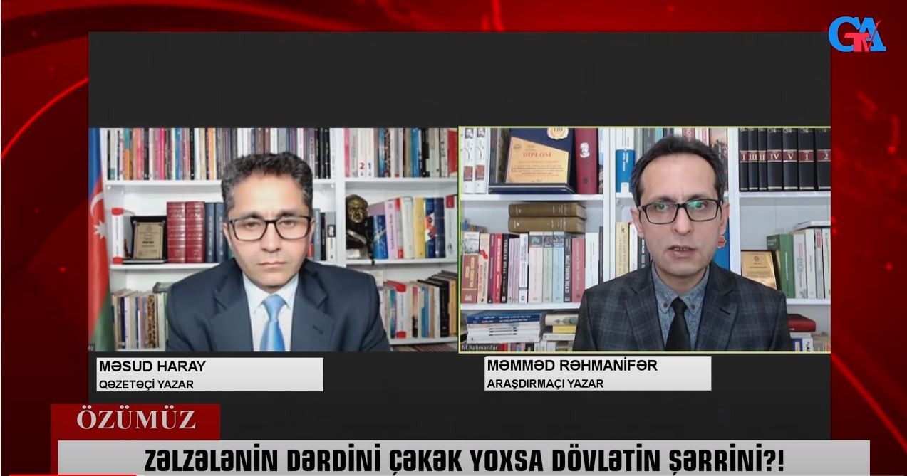  “Özümüz” proqramında müzakirə: “Zəlzələnin dərdini çəkək, yoxsa dövlətin şərrini” - VİDEO