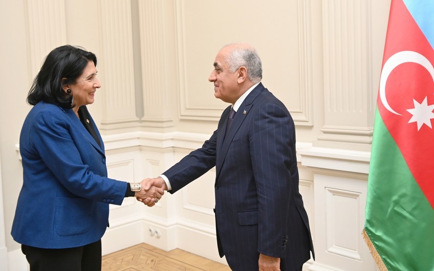 Azərbaycanın Baş naziri Tbilisidə Gürcüstan Prezidenti ilə görüşüb