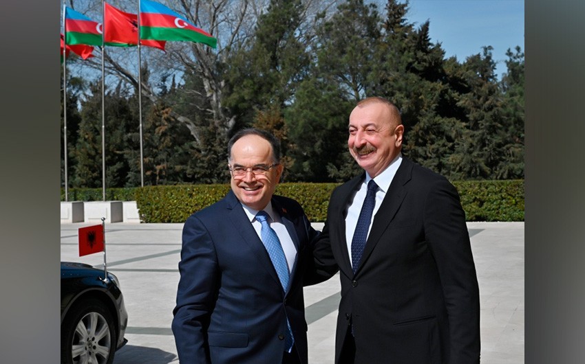Azərbaycan Prezidenti İlham Əliyev Albaniya Prezidenti Bayram Beqay ilə görüşüb