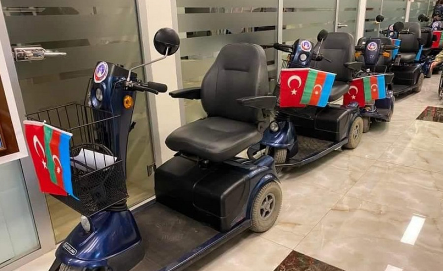 Azərbaycanda yüzədək qazi əlil arabaları ilə təmin edilib